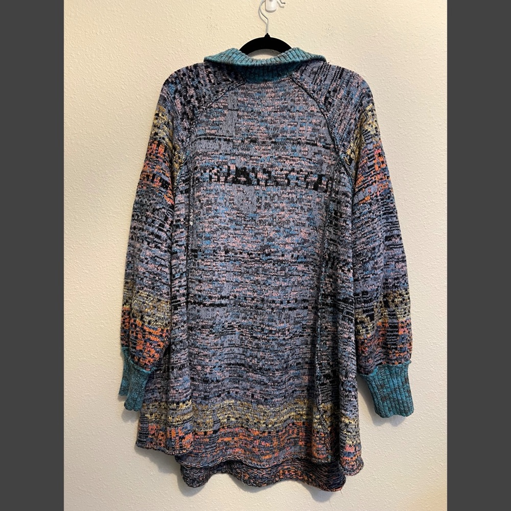 #1609 Free People Seasons of the Sun Knit mini dress Tunic XL - Picture 7 of 8